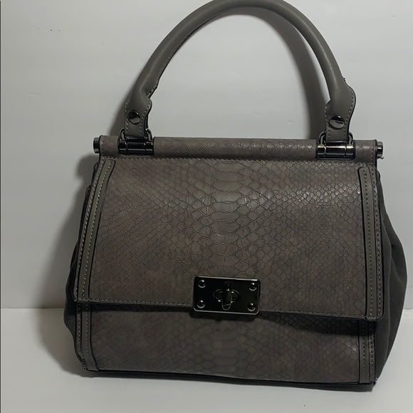 Simply Noelle Handbags - Simply Noelle grey leather suede satchel